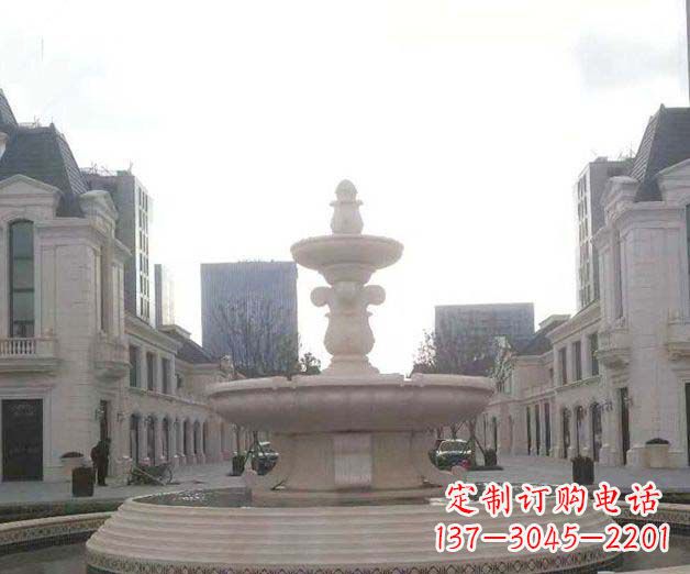 浙江别墅景观大理石喷泉石雕