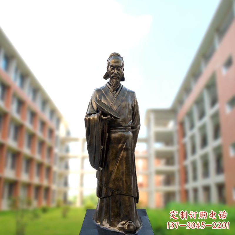 浙江祖冲之雕像——传承校园历史的象征