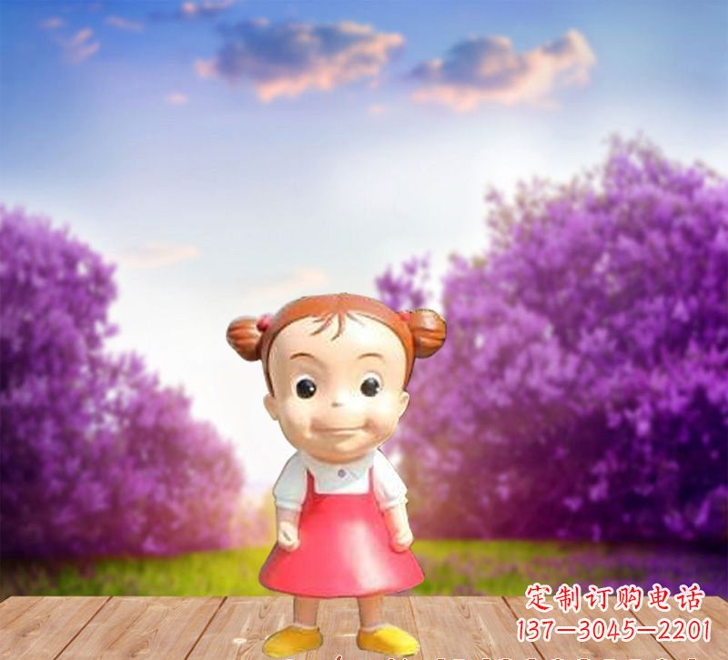 浙江精美玻璃钢卡通小女孩雕塑