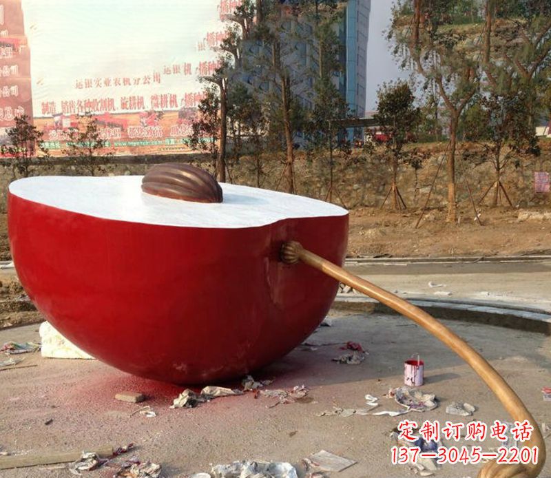 浙江不锈钢半块苹果雕塑——传承古老文化的艺术品