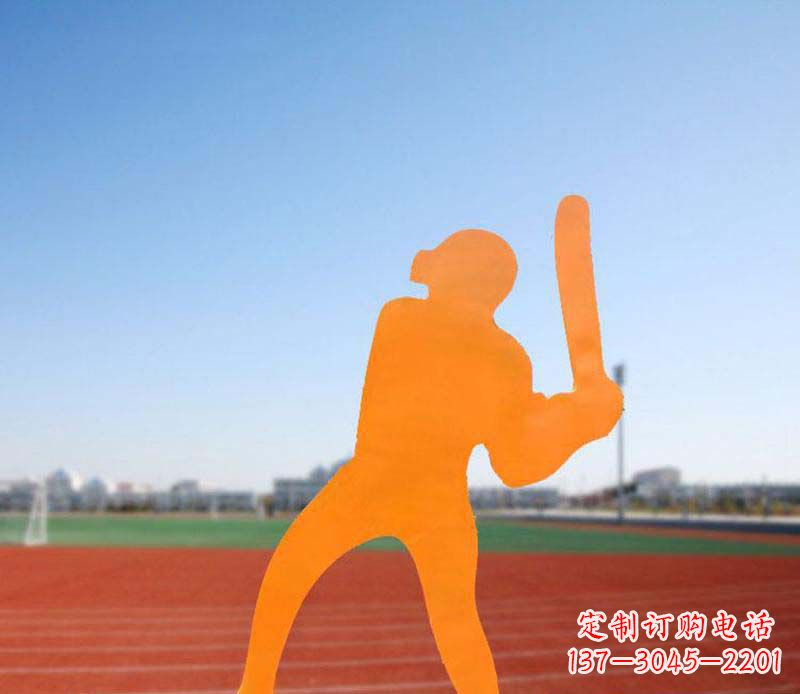浙江不锈钢棒球雕塑