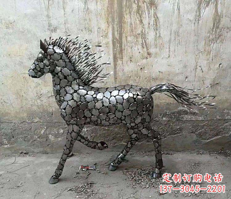 浙江不锈钢奔马动物雕塑