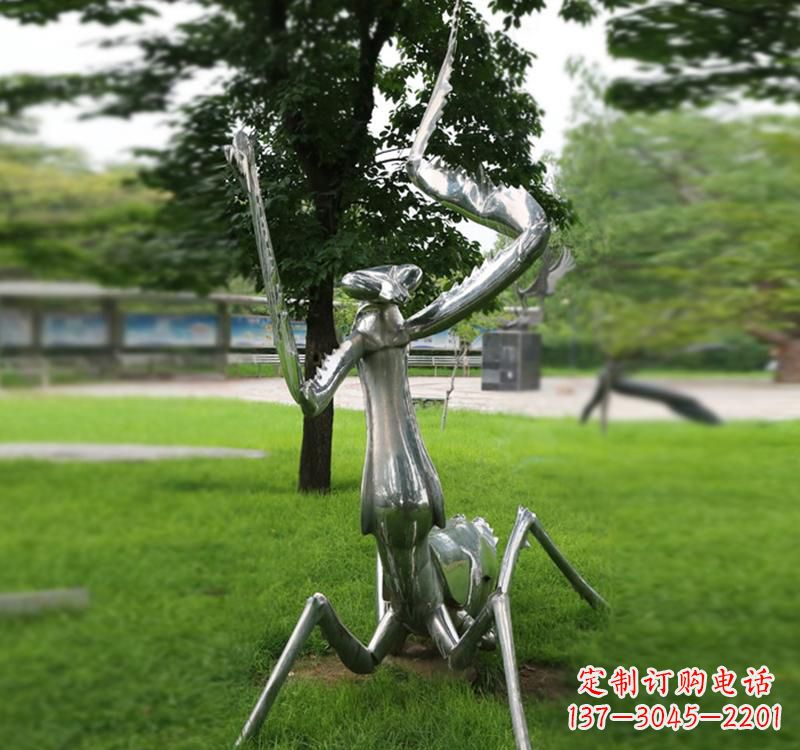 浙江不锈钢螳螂雕塑精致美观的艺术品