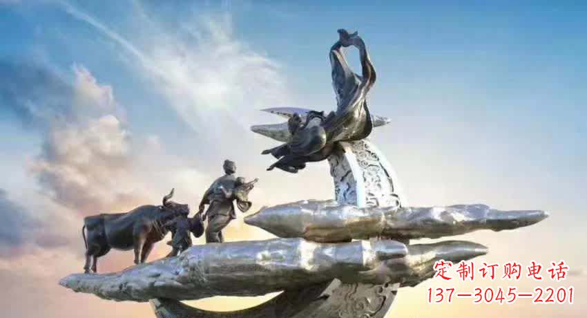 浙江不锈钢嫦娥奔月雕塑