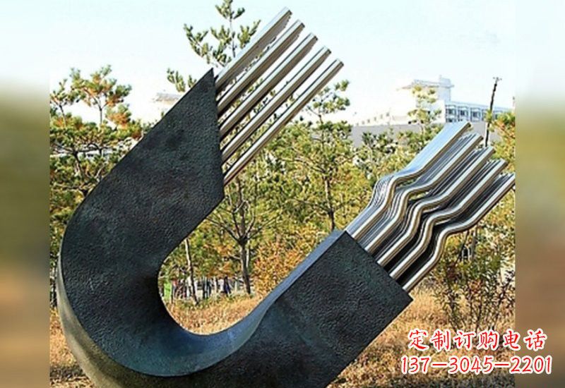 浙江不锈钢抽象磁铁雕塑
