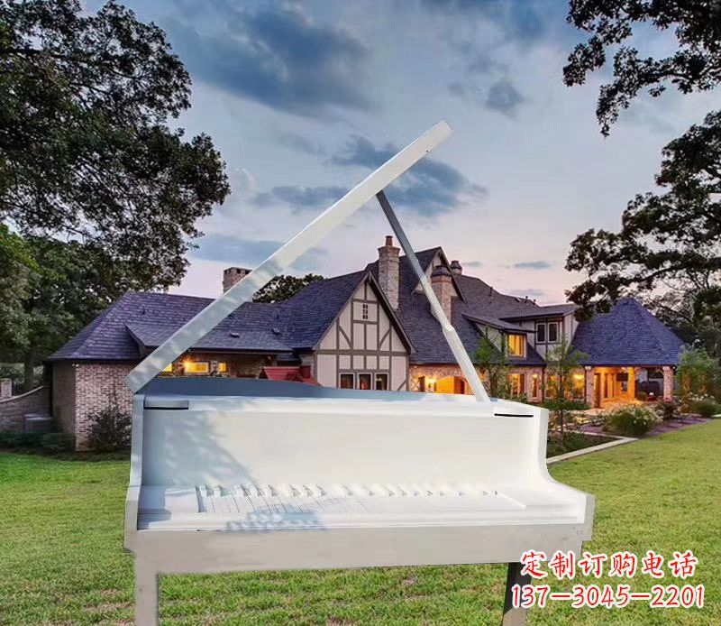 浙江不锈钢抽象钢琴雕塑广场景观雕塑