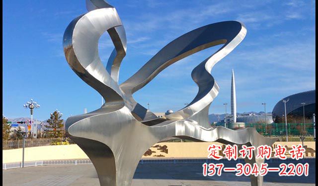 浙江不锈钢抽象钢琴雕塑1