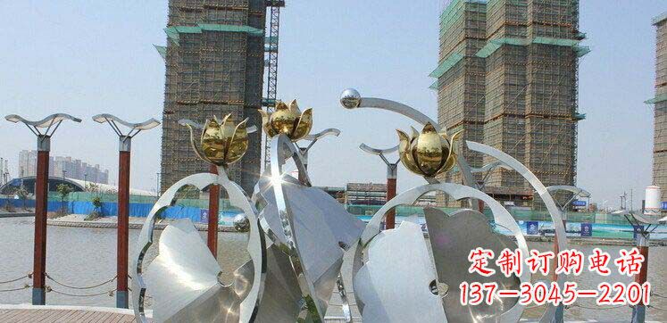 浙江不锈钢荷叶雕塑——缔造经典之美