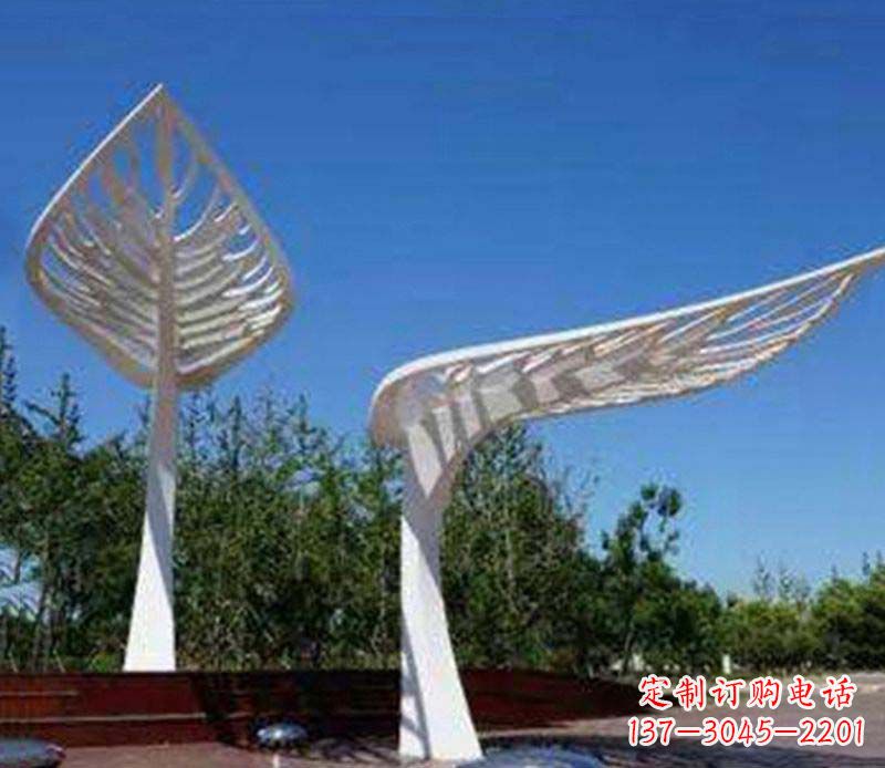 浙江精美不锈钢树叶雕塑