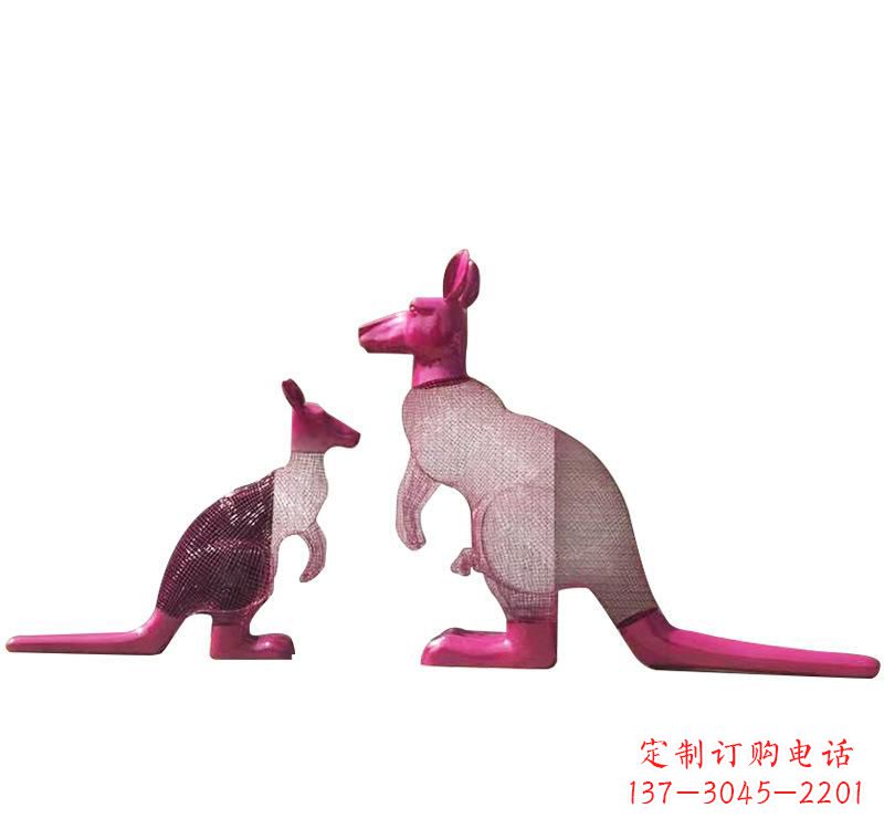 浙江不锈钢袋鼠雕塑——传承澳大利亚文化