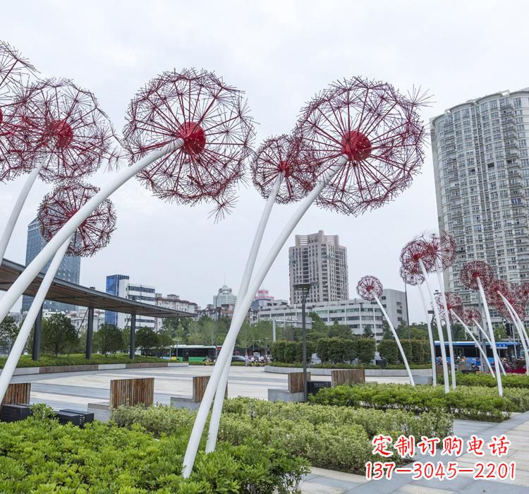 浙江不锈钢灯饰蒲公英雕塑