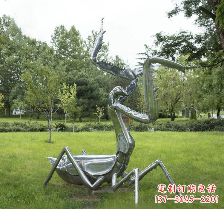 浙江不锈钢螳螂雕塑精雕细琢的艺术瑰宝