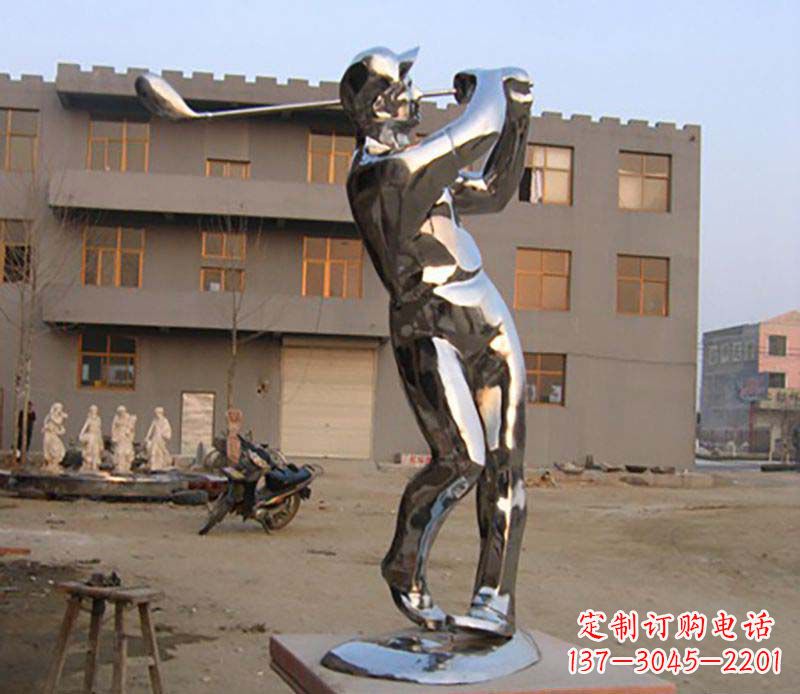 浙江高尔夫雕塑一种不锈钢制作的艺术品