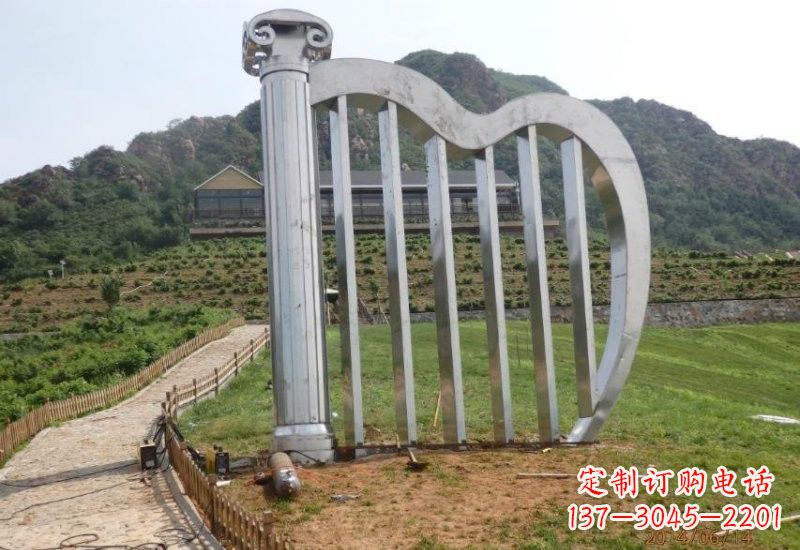 浙江不锈钢竖琴雕塑一曲轻柔的旋律