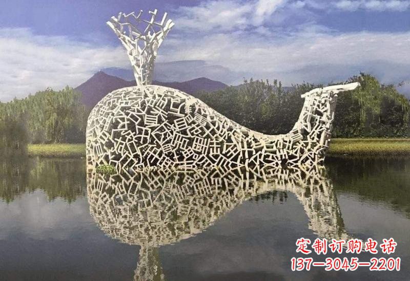 浙江不锈钢鲸鱼雕塑令人惊叹的艺术之作