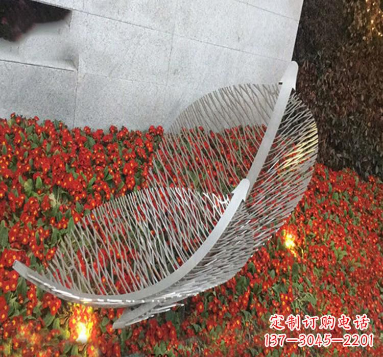 浙江不锈钢公园镂空树叶雕塑——精致艺术品