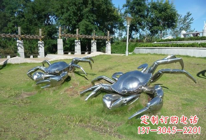 浙江不锈钢螃蟹雕塑美丽的象征