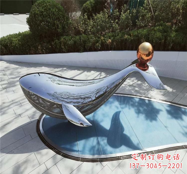 浙江不锈钢海豚精美的雕塑作品