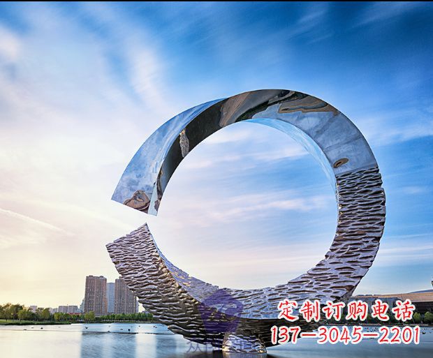 浙江环绕世界的不锈钢景观雕塑