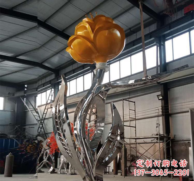 浙江不锈钢玫瑰花雕塑一款非凡的艺术品