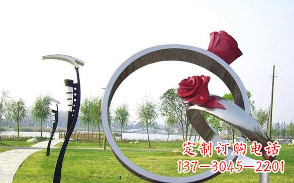 浙江不锈钢玫瑰花戒指精致雕塑之美