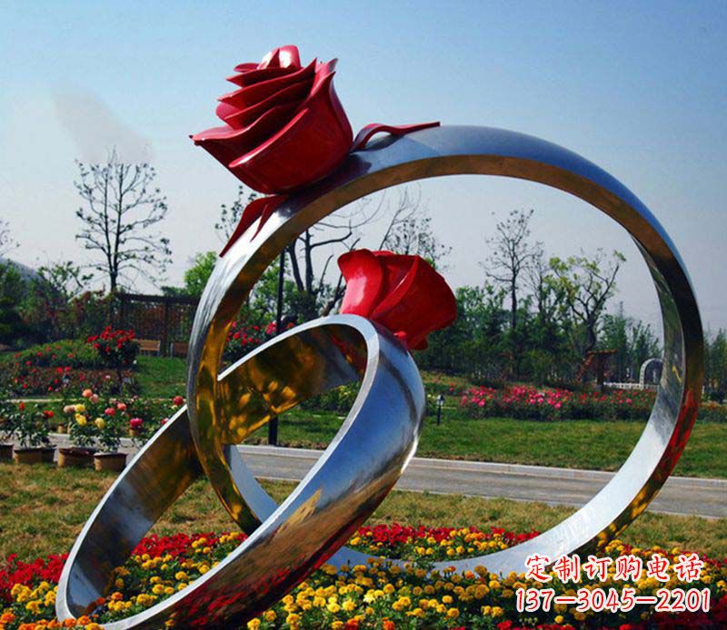 浙江不锈钢玫瑰戒指精美的艺术品