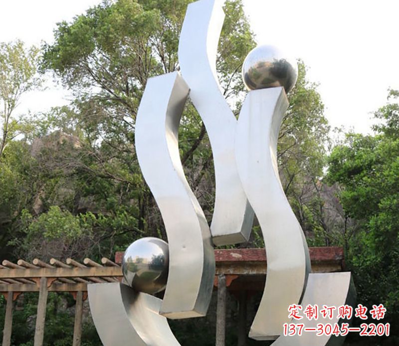 浙江景观雕塑现代不锈钢飘带