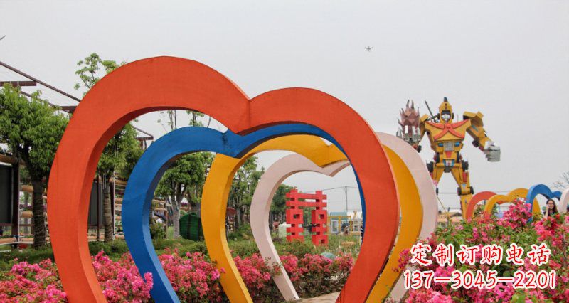 浙江不锈钢心形拱门雕塑——浪漫之门