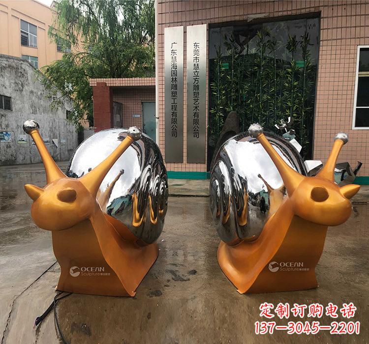 浙江不锈钢蜗牛雕塑——精致美观的园林装饰