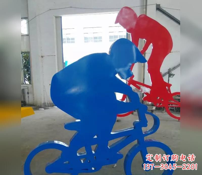浙江不锈钢运动骑·精美自行车雕塑