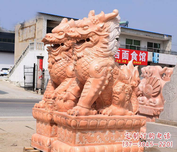 浙江传说中的麒麟雕塑