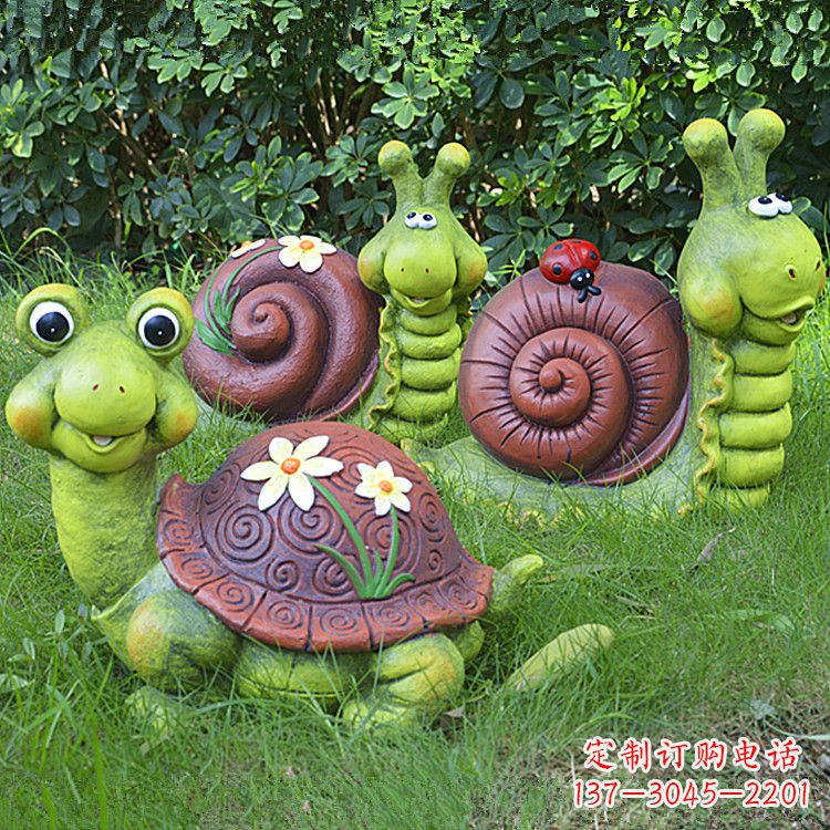 浙江蜗牛雕塑——精致的草坪小动物装点