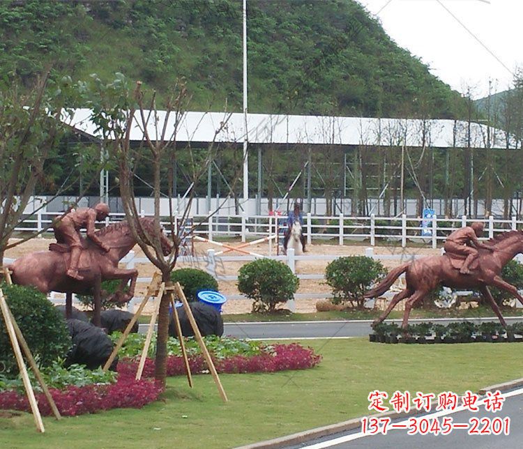 浙江草原动物马铜雕摆件 (2)