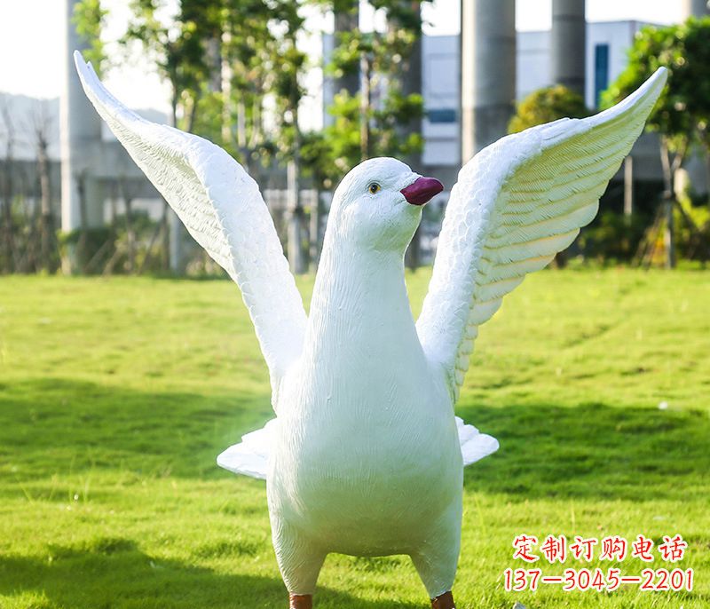 浙江和平鸽雕塑传递和平信息