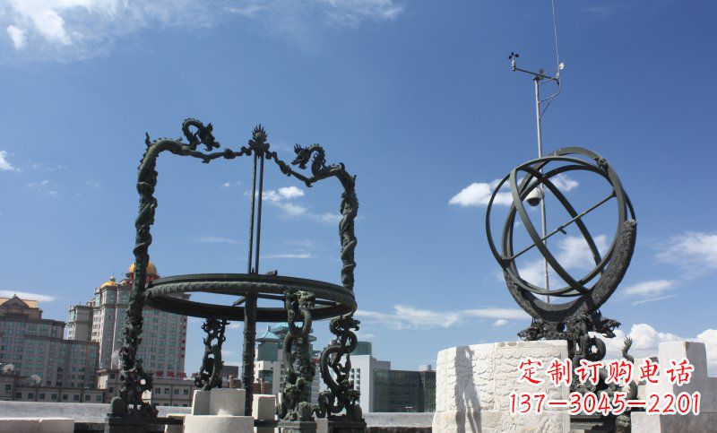 浙江城市广场大型浑天仪铜雕