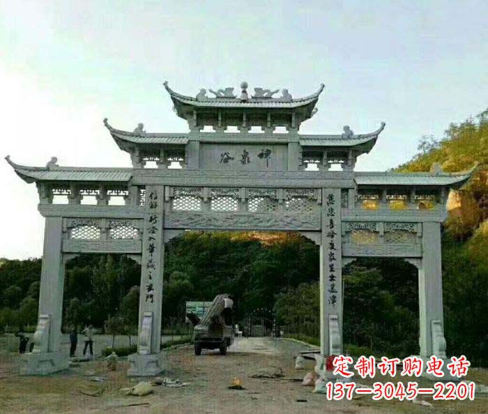 浙江村口石雕牌楼千百年文化瑰宝