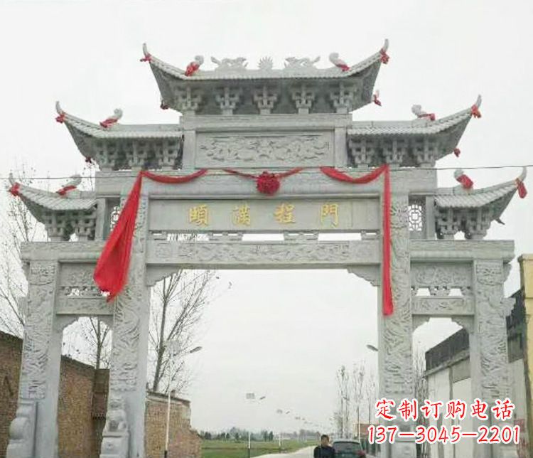 浙江牌坊雕塑纪念历史,传承文化
