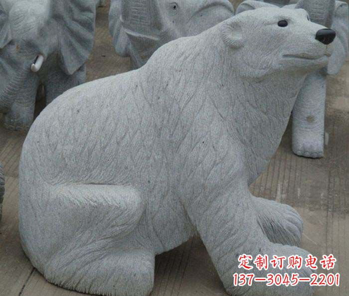 浙江精美大理石雕刻的北极熊