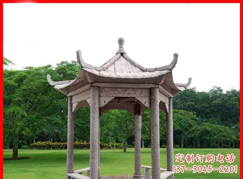浙江精致大理石凉亭雕塑