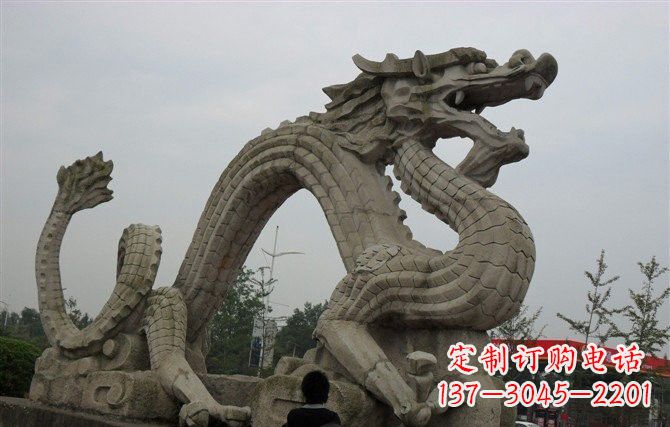 浙江大理石龙雕塑,象征着力量与尊贵