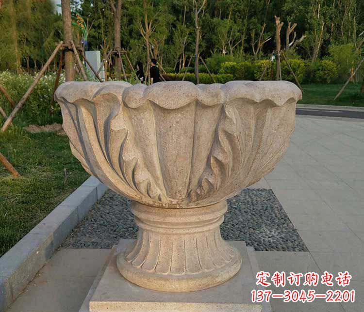浙江大理石欧式花钵雕塑