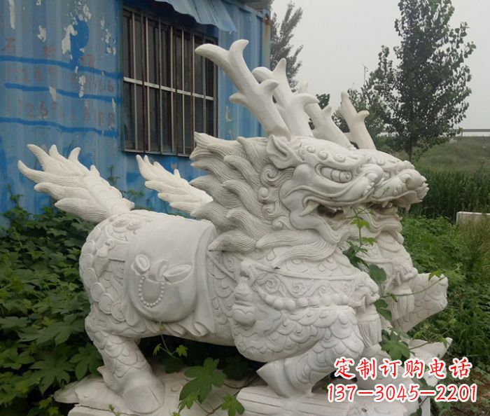 浙江精美的大理石麒麟雕塑