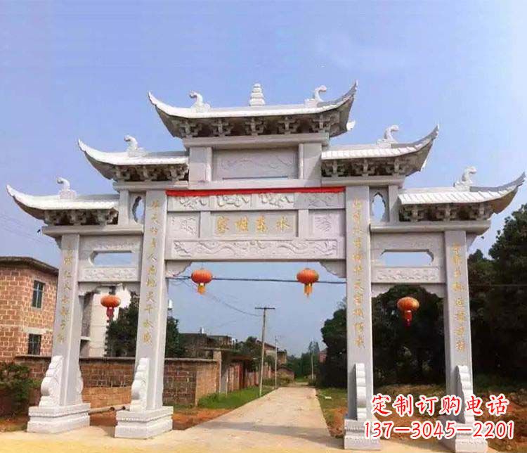 浙江大理石牌坊石雕
