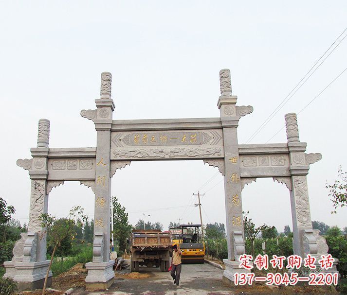 浙江大理石牌坊石雕,艺术精髓永不凋零