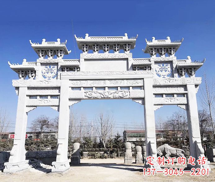 浙江大理石牌坊石雕定制
