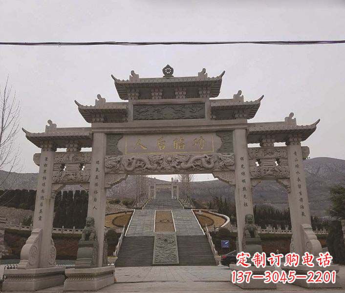 浙江大理石牌坊石雕,精美别致,艺术魅力无限