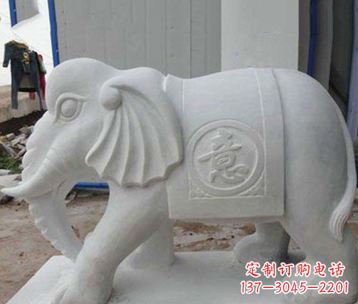 浙江传承财富祝福,大理石招财大象雕塑