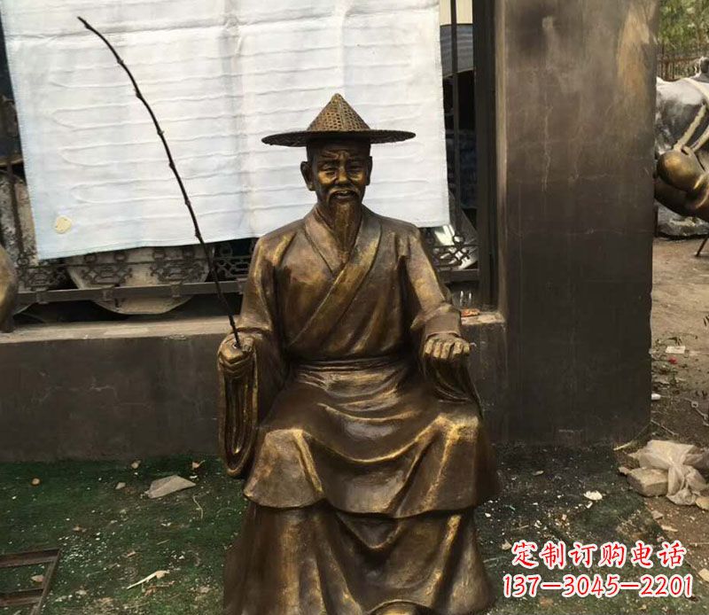 浙江精美手工渔翁铜雕