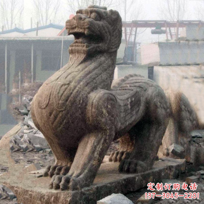 浙江中领雕塑狴犴青石雕塑融入古代神话的历史文化风格