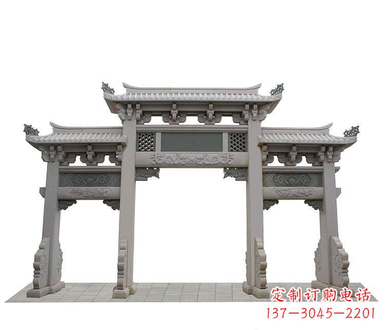 浙江仿古三门石牌坊石雕